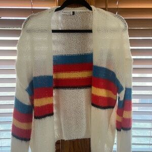 Women's Colorful Striped Cardigan